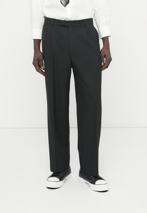TROUSERS SMOOTH - Housut - black