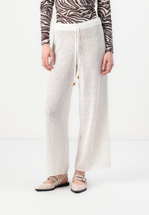 Mid Rise Crochet-Style Coverup Pant - Kelnės - jet stream