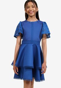 Lipsy REGULAR FIT - LACE SLEEVE  - Dnevna haljina - blue