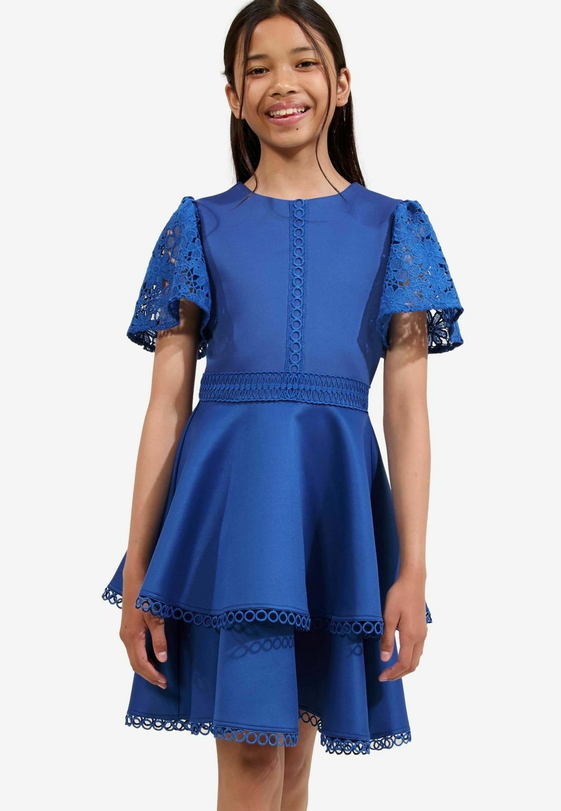 Lipsy REGULAR FIT - LACE SLEEVE - Day dress - blue - Zalando