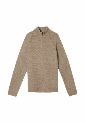 TALL FIT - HALF NECK   - Strickpullover - dark natural