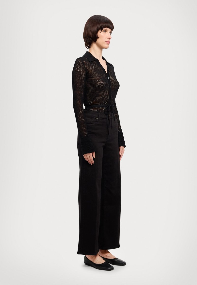 FRAME - LE SLIM PALAZZO - Wide Leg - black, Agrandir
