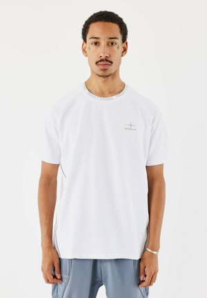 A DÉTAILS RÉFLECHISANT - T-shirt imprimé - blanc