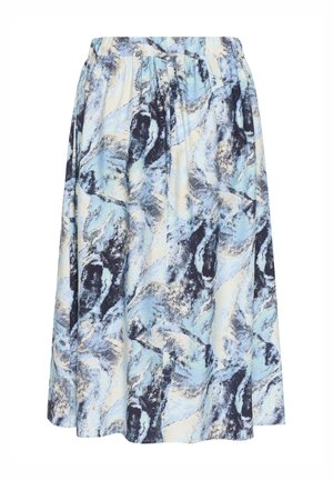 Kaffe, A-lõikeline seelik - blue organic print