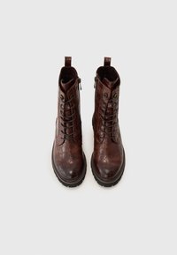 Marco Tozzi Lace-up ankle boots - cafe structure