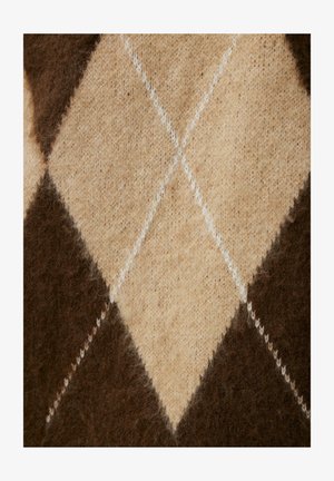 Touché Privé DROP SHOULDER DIAMOND PATTERNED  - Džemper - brown