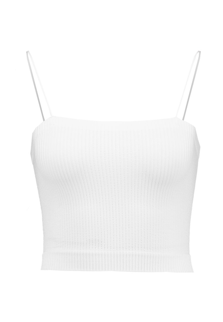 straight neck spaghetti strap top