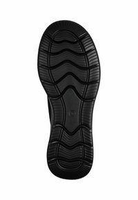 Must musta mustriba musta lainelise tekstuuriga disain ning sügavad kulumise mustrid haarde tagamiseks. Omab ümarat kontsa ja siledaid servi.