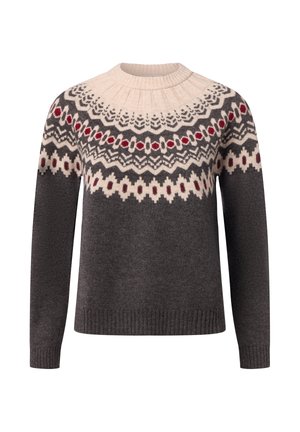 Pullover - grau/beige