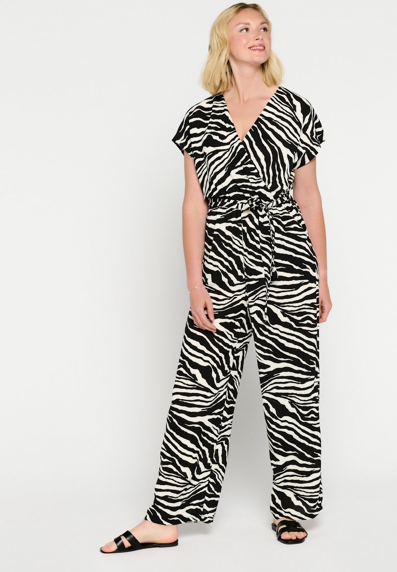 LolaLiza WITH ZEBRA PRINT Jumpsuit black/schwarz Zalando.at