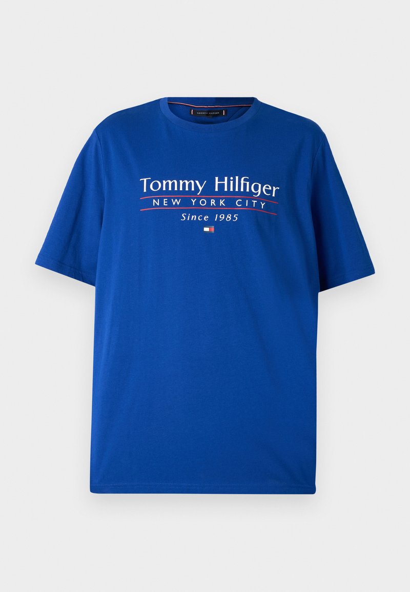 Tommy Hilfiger CENTER STACK TEE - Camiseta estampada - wedge blue