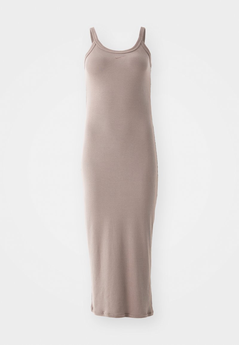 Dress Long Nike Sportswear Nike Kleid Eng Nike Sportswear SPORTSWEAR CHILL  KNIT Jerseykleid Mink Brown/braun Zalando