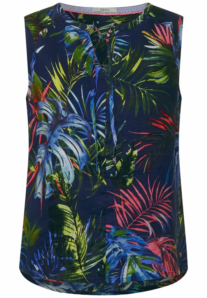 Damen T-Shirts | Cecil Top blau/dunkelblau - SU61039 Damen T-Shirts | Cecil Top blau/dunkelblau - SU61039