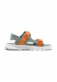 Puma EVOLVE BADE - Pohodni sandali - green moon orange glo aquatic