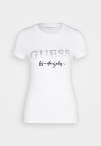 Guess Triko s potiskem - pure white