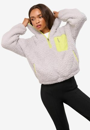 COSY BORG HALF ZIP HOODIE - Fleecová mikina - mocha brown