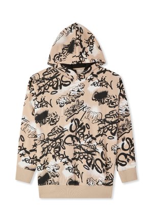 STAMPA GRAFFITI - Felpa con cappuccio - bianco perla
