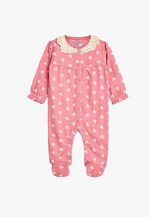 JoJo Maman Bébé, FLORAL FRILL COLLAR - REGULAR FIT - Sleep suit - rose