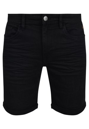 Crne traperice kratke hlače klasičnog kroja. Rolane manžete, dizajn s pet džepova i metalni detalji na dugmadi. Meka tekstura i ležerni stil.