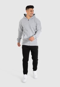 Smilodox Zip-up sweatshirt - grau melange