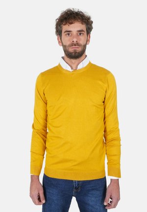 PULLOVER GIROCOLLO - Maglione - senape