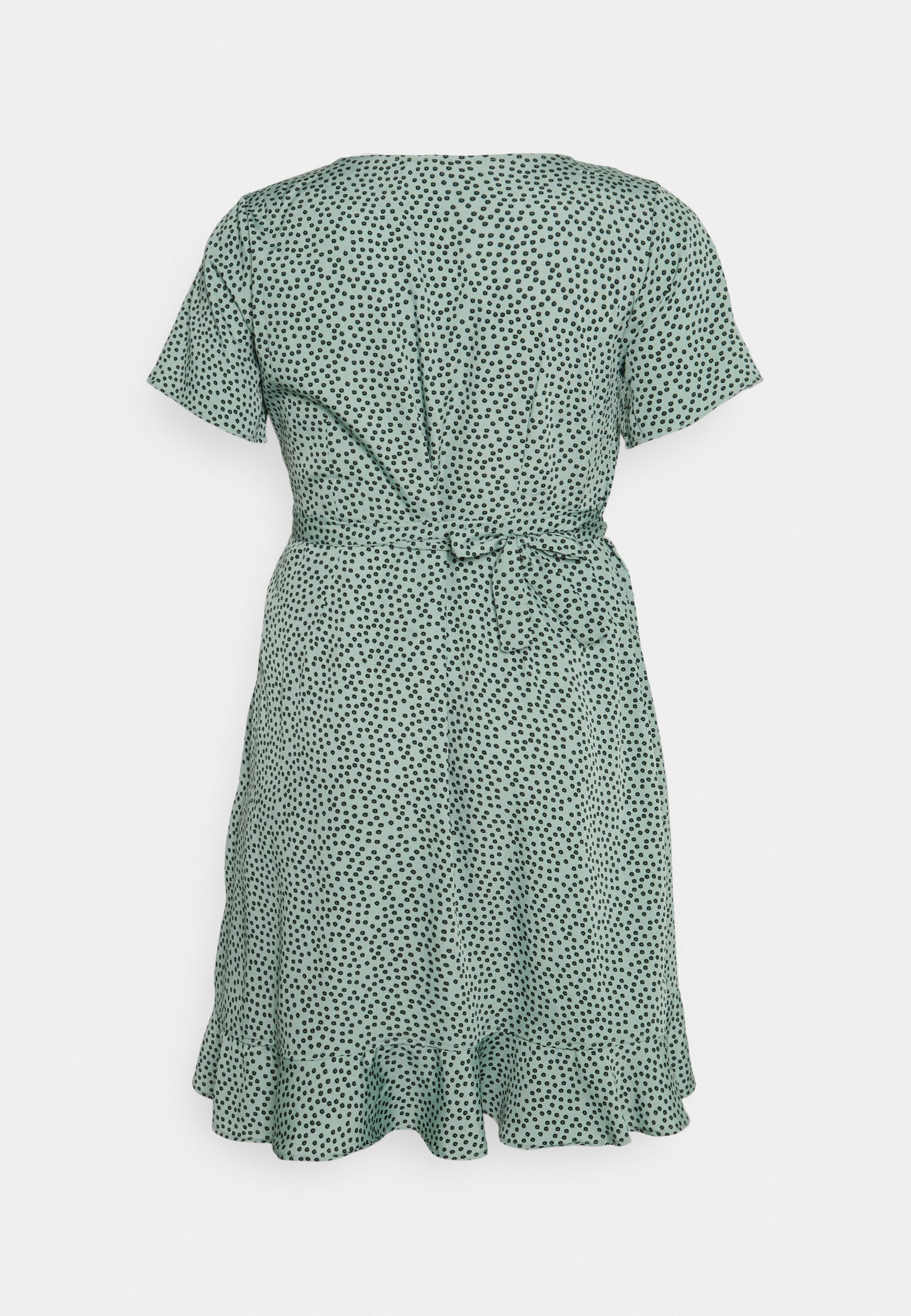 ONLY Carmakoma CARLIVIA V NECK WRAP - Jurk - chinois green/groen - Zalando .nl