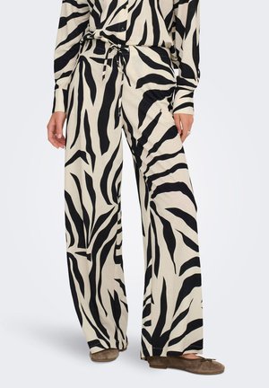 ONLSAKURA LOOSE PULL UP WVN - Bukser - black aop flower