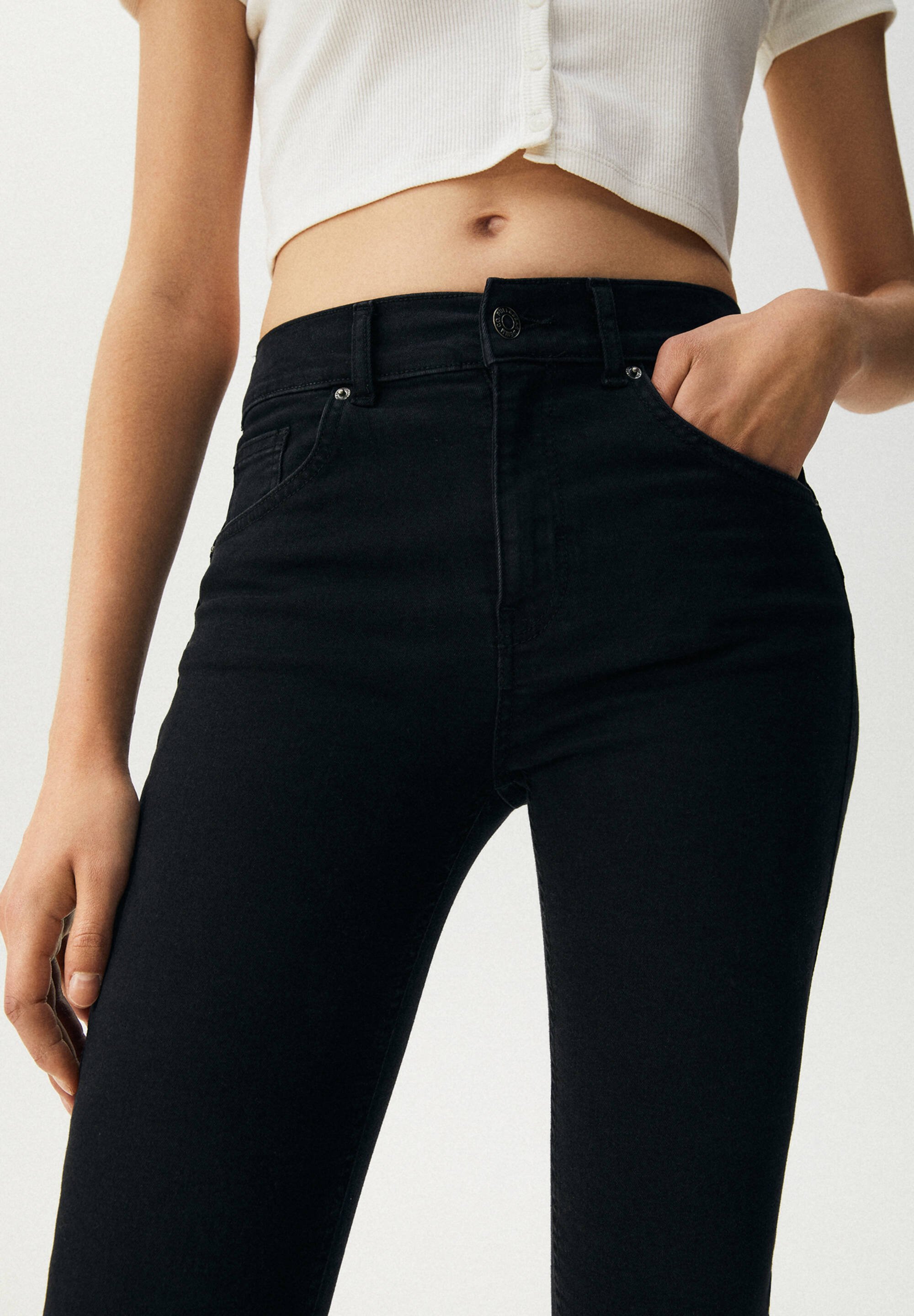 PULL\u0026BEAR PUSH UP - Jeans Skinny Fit - black/schwarz - Zalando.de