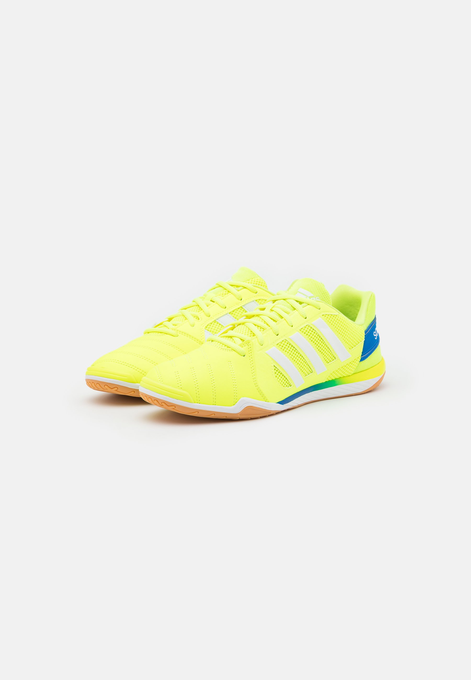 adidas Performance TOP SALA - Botas de fútbol sin tacos - solar  yellow/footwear white/glow blue/amarillo - Zalando.es