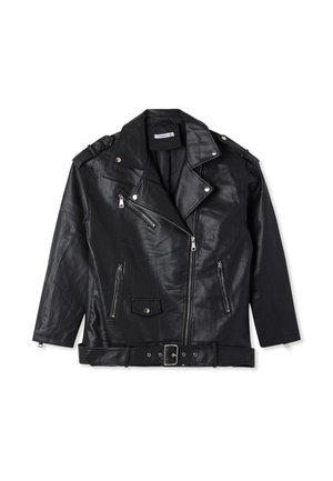 CON CINTURA - Cappotto corto - nero