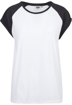 CONTRAST RAGLAN - Trükipildiga T-särk - white/black