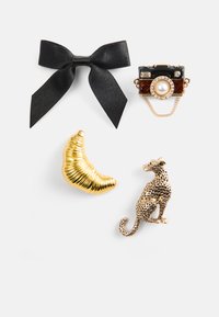 CHICPINS 4 PACK - Brosche - black/gold-coloured