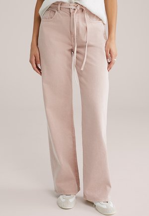 Laza szabású farmerek - salmon pink