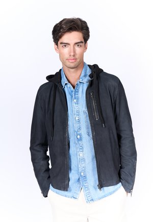 BEACH TOWN-FN SB - Læderjakker - dark navy