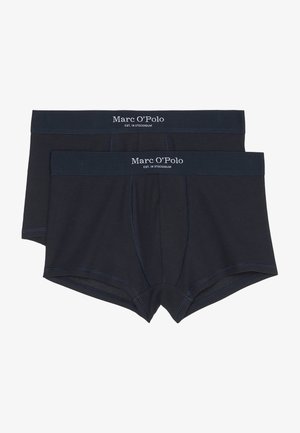 Boxer briefs de un oscuro azul marino, fabricados en algodón con una textura suave. Cuentan con una cinturilla elástica con logo y un diseño ajustado. Conjunto de dos piezas.