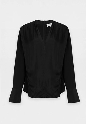 Victoria Beckham, V NECK GATHERED - Blouse - black
