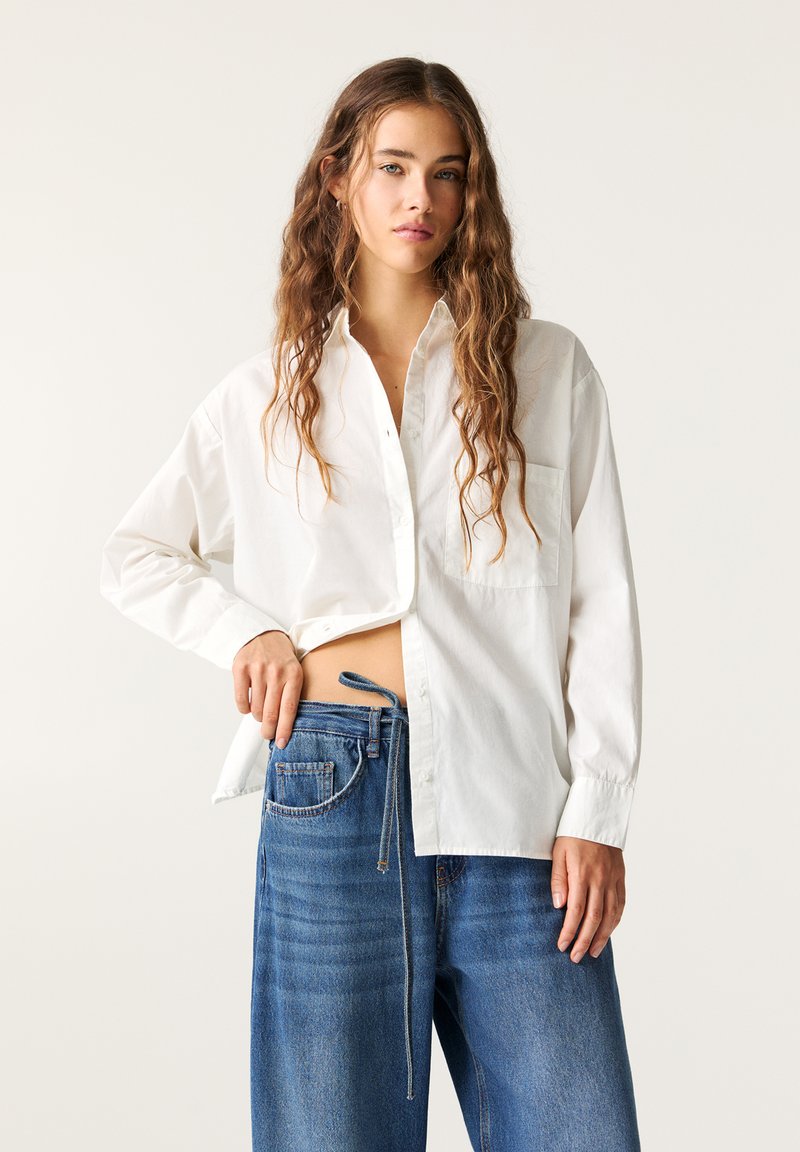 PULL&BEAR - Hemdbluse - white, Vergrößern