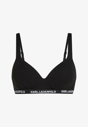 KARL LAGERFELD, KARL LAGERFELD UNDERWEAR TOP LOGO PADDED BRA - Soutien-gorge triangle - black