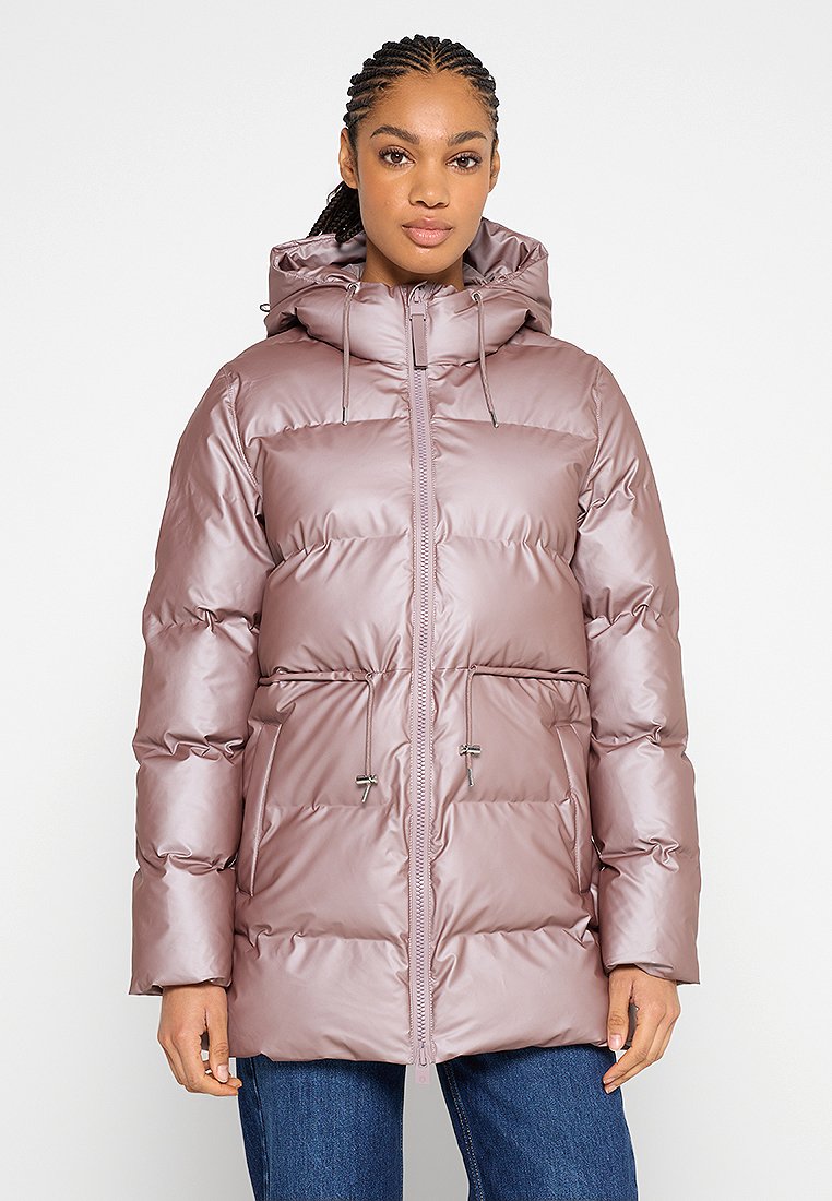 Rains Wintermantel donkerroze