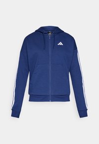 Majica s kapuljačom i patentnim zatvaračem - dark blue/white