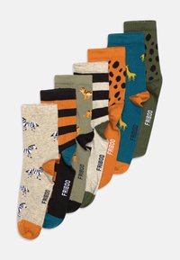 Friboo - 7 PACK  - Socken - dark grey/orange/mottled light grey Thumbnail-Bild 1