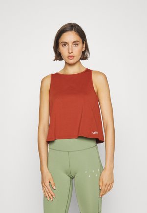 A LINE SHORT TANK - Top - burnt sienna red