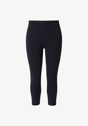 MIAMODA, LEGGINGS, SKINNY FIT, RHINESTONES - Leggings - black