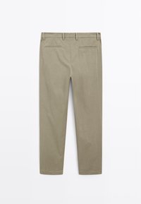 Massimo Dutti CIGARETTE FIT - Chinos - mottled dark green