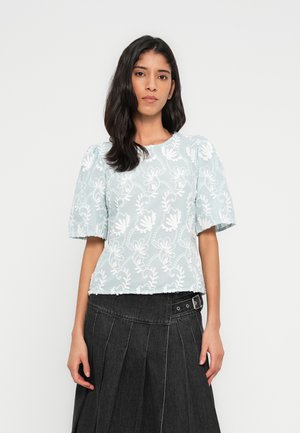 OBJMYA  - Blouse - winter sky/cloud dancer