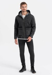 Ombre Džínová bunda - black