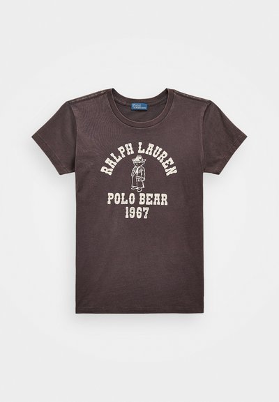Polo Ralph Lauren POLO BEAR LOGO COTTON JERSEY T-SHIRT - T-shirt imprimé - pebble black