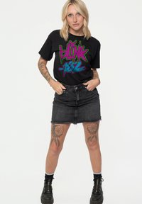 Paradiso Clothing BLINK DISTRESSED UNISEX - Print T-shirt - black