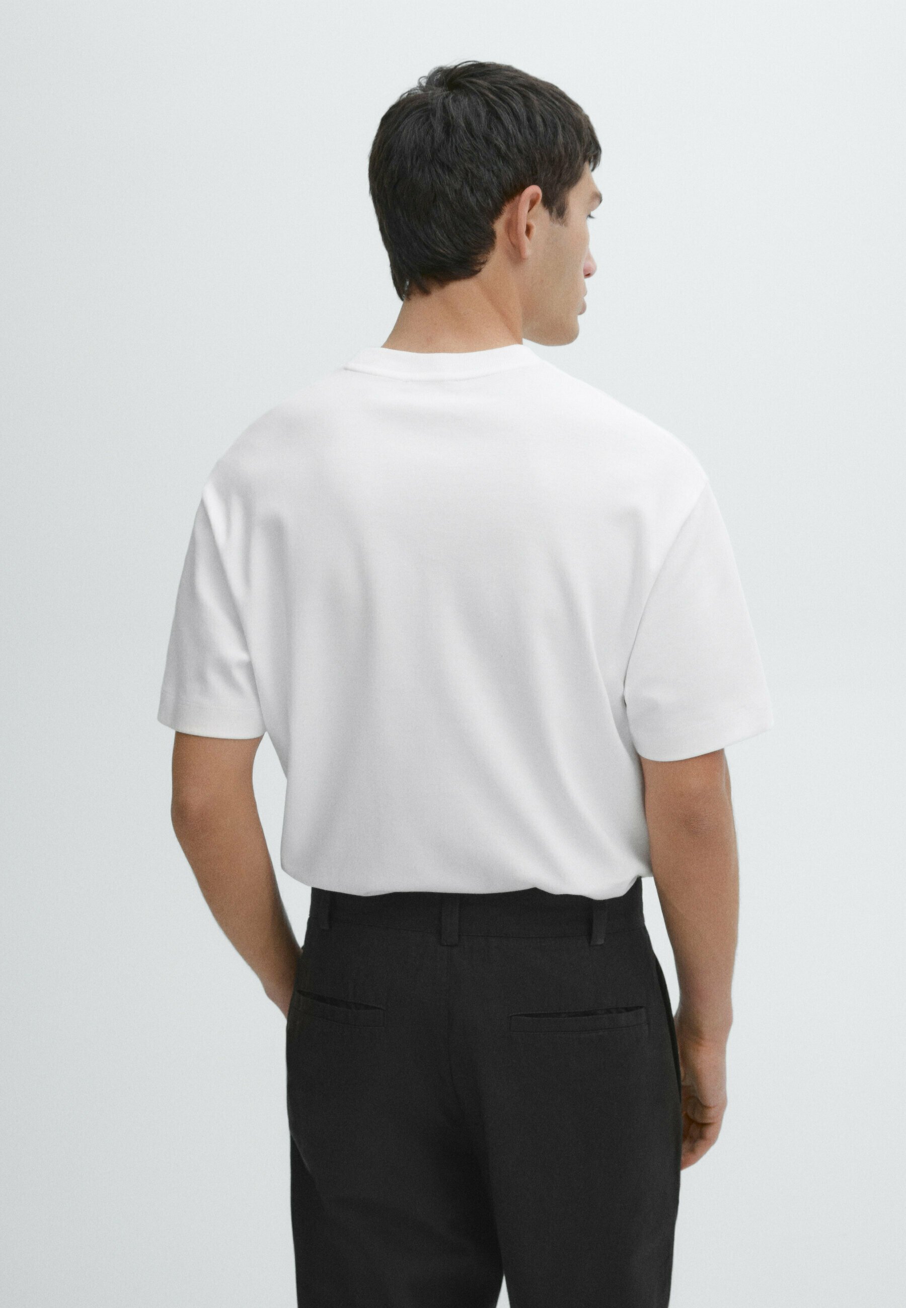 ★Massimo Dutti★ 100% cotton t-shirt 100% linen knit T-shirt · Anthracite Grey, Blue, Navy Blue