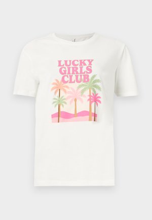 ONLY, ONLHENNY BOX - T-shirts print - cloud dancer